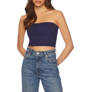 Susana Monaco Essential Tube Top Navy Blue Size Medium NWOT $58 MSRP